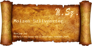 Moizes Szilveszter névjegykártya